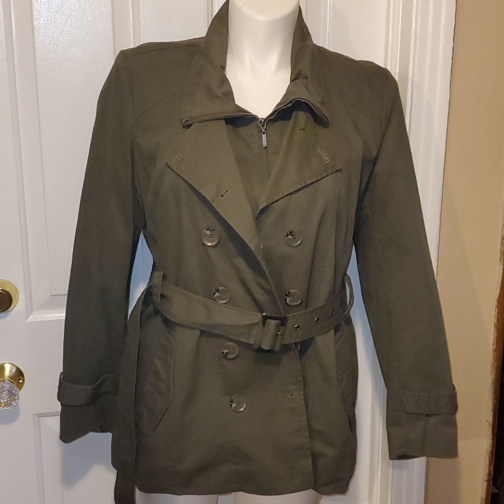 Kenneth Cole Green Coat Size XL - Picture 2 of 12